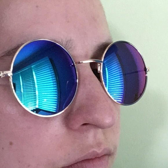 70s Style Round Circle Sunglasses - Picture 4 of 8